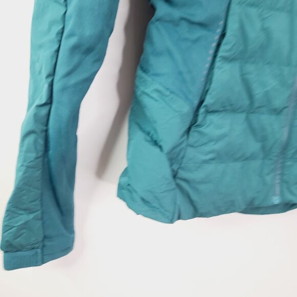Lululemon Women's Teal Running Down for It All Thermal Puffer Jacket Size 4 - Picture 5 of 7